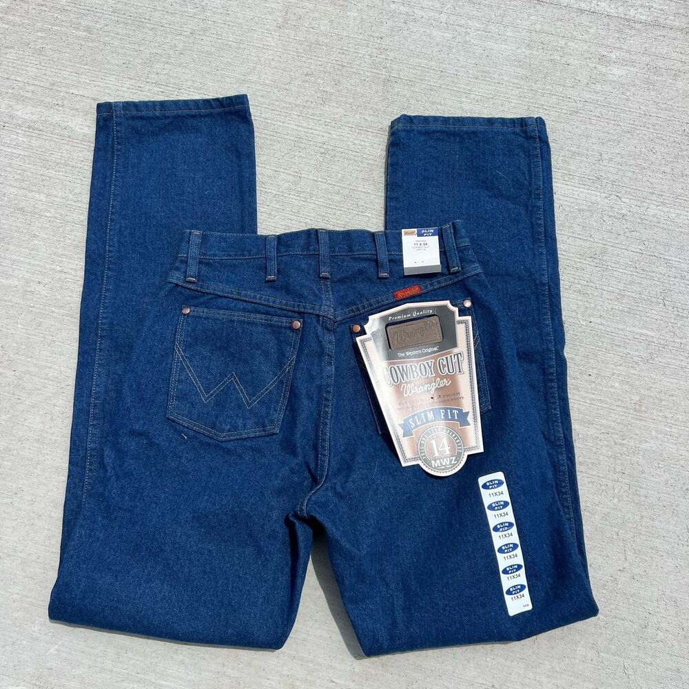 Wrangler 14MWZG Cowboy Cut Slim Fit Jeans Ladies 11x34 NWT